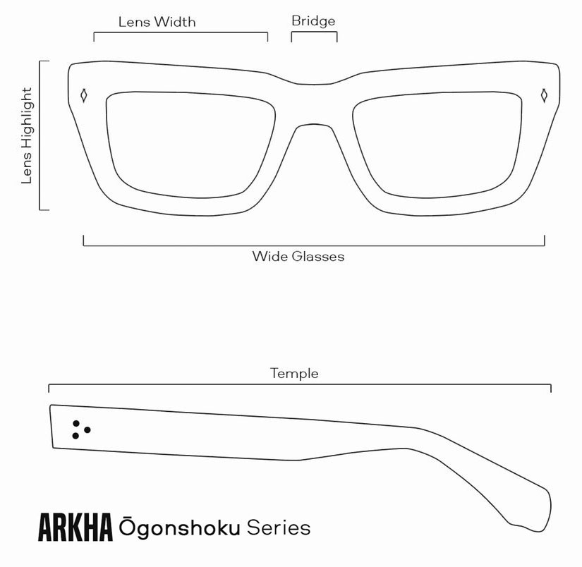 Ukuran Frame Kacamata Arkha Ogonshoku Vherkudara Eyewear